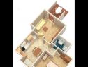 Apartmaji in sobe Cvita - 150 m from pebble beach: SA1(2), A2(2+1), SA3(2), A4(4) Bol - Otok Brač  - Apartma - A2(2+1): tloris