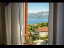 Apartmaji Pavlo - beautiful sea view: A1(4) Postira - Otok Brač  - Apartma - A1(4): pogled z okna (hiša in okolica)
