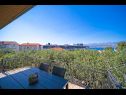 Apartmaji Pavo - 80 m from beach: A1(5) Postira - Otok Brač  - pogled na morje (hiša in okolica)