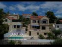 Apartmaji Fran - pool view: A1 - II kat(6), A2 - I kat(6) Selca - Otok Brač  - hiša