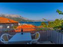 Apartmaji Vedro - 50 m from sea: 1- Red(4+1), 2 - Purple(2+1), 3 - Blue(2), 4 - Green(2+2) Korčula - Otok Korčula  - Apartma - 1- Red(4+1): terasa