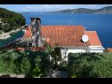 Apartmaji in sobe Ivo - 20m from the sea: A1(2), A2(2), A3(2+2), A4(2+2) Račišće - Otok Korčula  - pogled na morje (hiša in okolica)