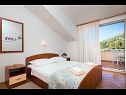 Apartmaji Suzi - beautiful view and cosy: A1 crvena kuhinja(2+2), A2(2+2) Baška Voda - Riviera Makarska  - Apartma - A1 crvena kuhinja(2+2): spalnica