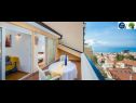 Apartmaji Suzi - beautiful view and cosy: A1 crvena kuhinja(2+2), A2(2+2) Baška Voda - Riviera Makarska  - Apartma - A1 crvena kuhinja(2+2): terasa
