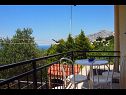 Apartmaji Miljko - 80 m from beach: A1(6), SA2(2), A10(4+1), A11(2+2) Brela - Riviera Makarska  - terasa