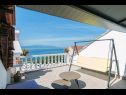 Apartmaji Jure - terrace with amazing sea view: A1 Leona (6+2), A2 Ivano (6+2) Brist - Riviera Makarska  - hiša