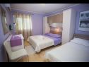 Apartmaji Palmina - comfort apartment: A1 veliki (6),  A2 žuti (4+1), A3 lila (2), SA4 bijeli (2) Makarska - Riviera Makarska  - Apartma - A1 veliki (6): spalnica