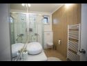 Apartmaji Palmina - comfort apartment: A1 veliki (6),  A2 žuti (4+1), A3 lila (2), SA4 bijeli (2) Makarska - Riviera Makarska  - Apartma - A1 veliki (6): kopalnica s straniščem