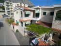 Apartmaji Palmina - comfort apartment: A1 veliki (6),  A2 žuti (4+1), A3 lila (2), SA4 bijeli (2) Makarska - Riviera Makarska  - hiša