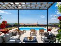 Hiša za počitnice Pax - with pool: H(4+2) Marina - Riviera Trogir  - Hrvaška  - H(4+2): terasa