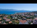 Apartmaji Smilja - great location: A1(6+1) Gornji-Pašike, A2(4+1) Donji-Pašike Supetar - Otok Brač  - pogled na morje