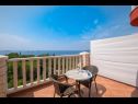 Apartmaji in sobe Villa Bouganvillea - sea view & garden: A1 Deluxe (2+1), A2 Superior (2+1), A3 Comfort (2+1), A4 Premium (2+1), R1 Deluxe (2), R2 Comfort (2) Mlini - Riviera Dubrovnik  - Soba - R1 Deluxe (2): pogled s terase