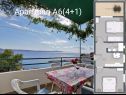 Apartmaji Gogi - 100 m from beach: A6(4+1), A1(2+1), A2(2+1), A8(4+2) Živogošće - Riviera Makarska  - Apartma - A6(4+1): podrobnost