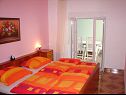 Apartmaji VP SA2(2), A3(3), A4(2+3), A5(3), A6(2+2) Stanići - Riviera Omiš  - Apartma - A5(3): spalnica