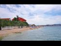 Apartmaji Sor - on the beach: SA1(2+1), A1(4+1), A2(2+2), A3(2+2) Bibinje - Riviera Zadar  - plaža